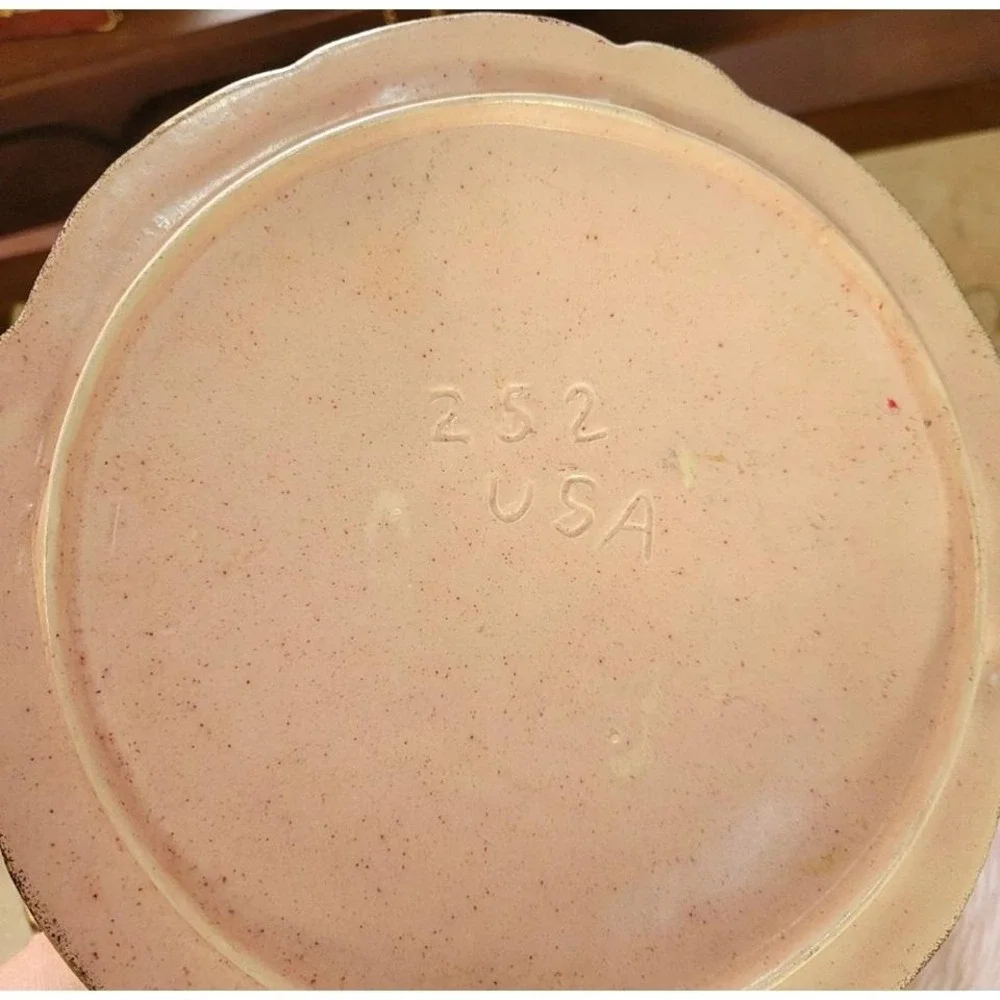 Vintage California‎ Pottery Serving dishes on a Lazy Susan
